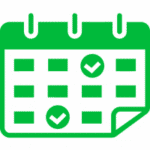 Green Transparent Icon for Compliance Calandar