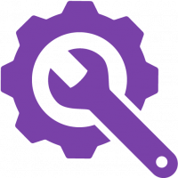 Purple Transparent Equipment Tracker Icon