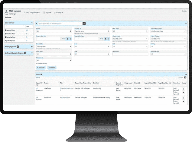 MOC Manager Screenshot