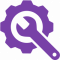 Purple Transparent Equipment Tracker Icon